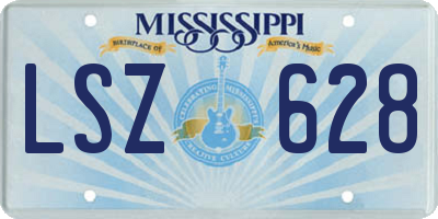 MS license plate LSZ628