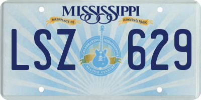 MS license plate LSZ629