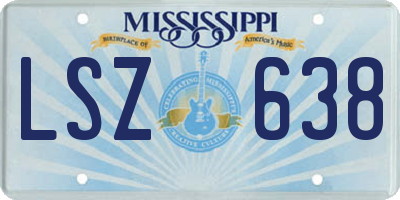 MS license plate LSZ638