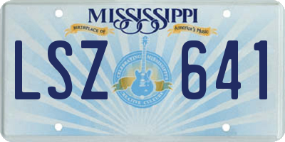 MS license plate LSZ641