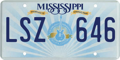 MS license plate LSZ646