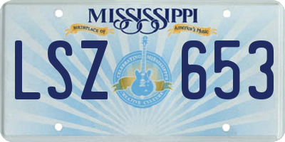 MS license plate LSZ653