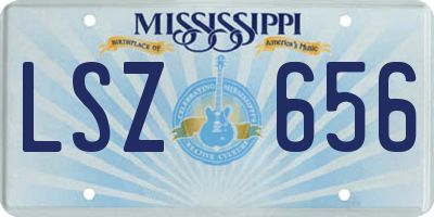 MS license plate LSZ656