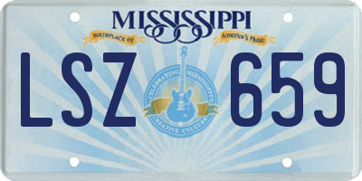 MS license plate LSZ659