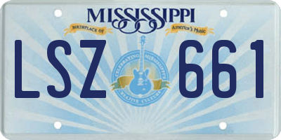 MS license plate LSZ661