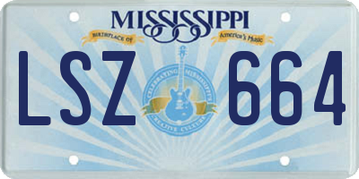 MS license plate LSZ664