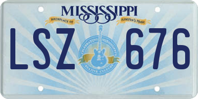 MS license plate LSZ676