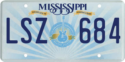 MS license plate LSZ684