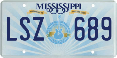 MS license plate LSZ689