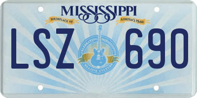 MS license plate LSZ690