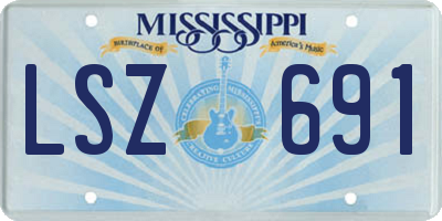 MS license plate LSZ691