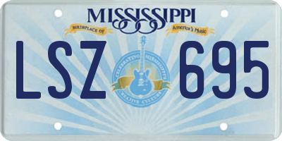 MS license plate LSZ695
