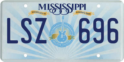 MS license plate LSZ696