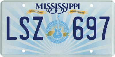 MS license plate LSZ697