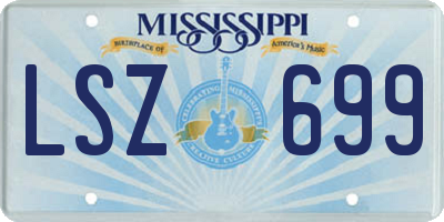 MS license plate LSZ699