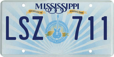 MS license plate LSZ711