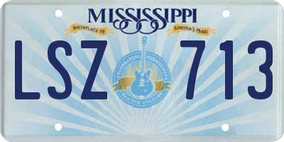 MS license plate LSZ713