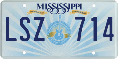 MS license plate LSZ714