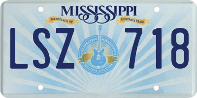 MS license plate LSZ718