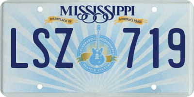 MS license plate LSZ719