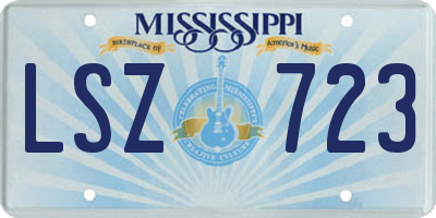 MS license plate LSZ723
