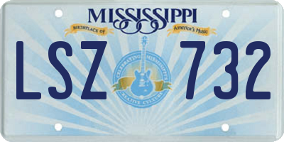 MS license plate LSZ732