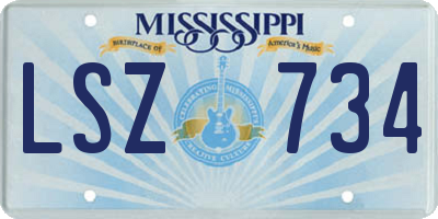 MS license plate LSZ734