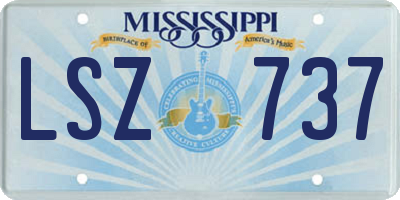 MS license plate LSZ737