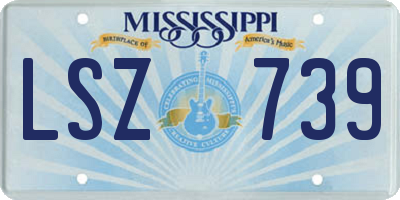MS license plate LSZ739