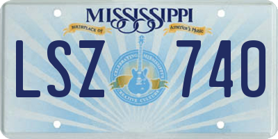 MS license plate LSZ740