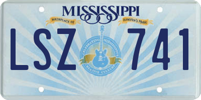 MS license plate LSZ741