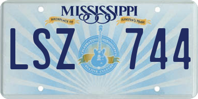 MS license plate LSZ744