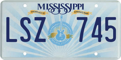 MS license plate LSZ745