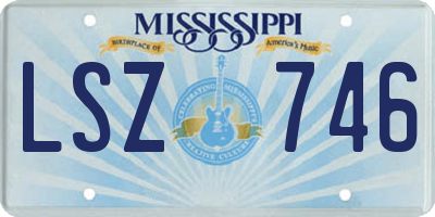 MS license plate LSZ746