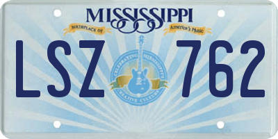 MS license plate LSZ762