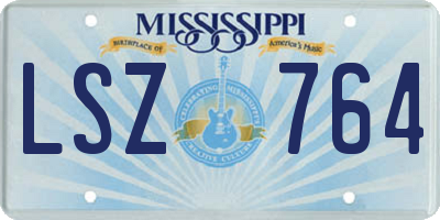 MS license plate LSZ764