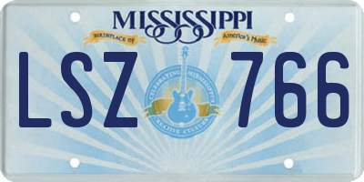 MS license plate LSZ766