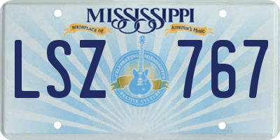 MS license plate LSZ767