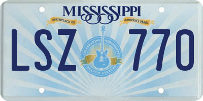 MS license plate LSZ770