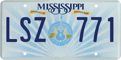 MS license plate LSZ771
