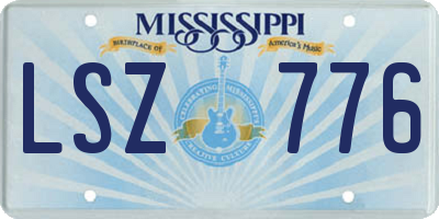 MS license plate LSZ776