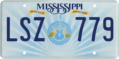 MS license plate LSZ779