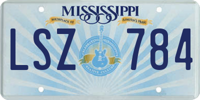 MS license plate LSZ784