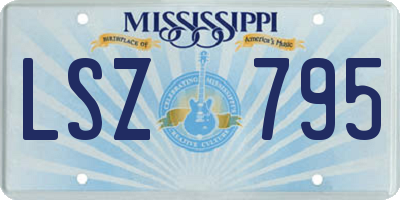 MS license plate LSZ795