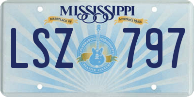 MS license plate LSZ797