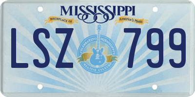 MS license plate LSZ799
