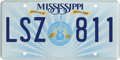MS license plate LSZ811