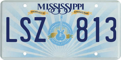 MS license plate LSZ813