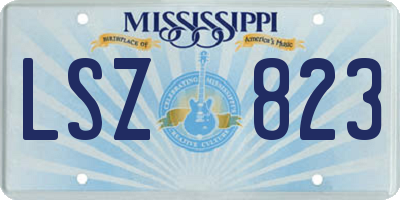 MS license plate LSZ823