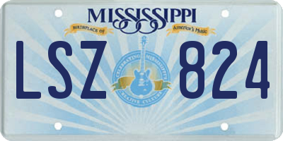 MS license plate LSZ824